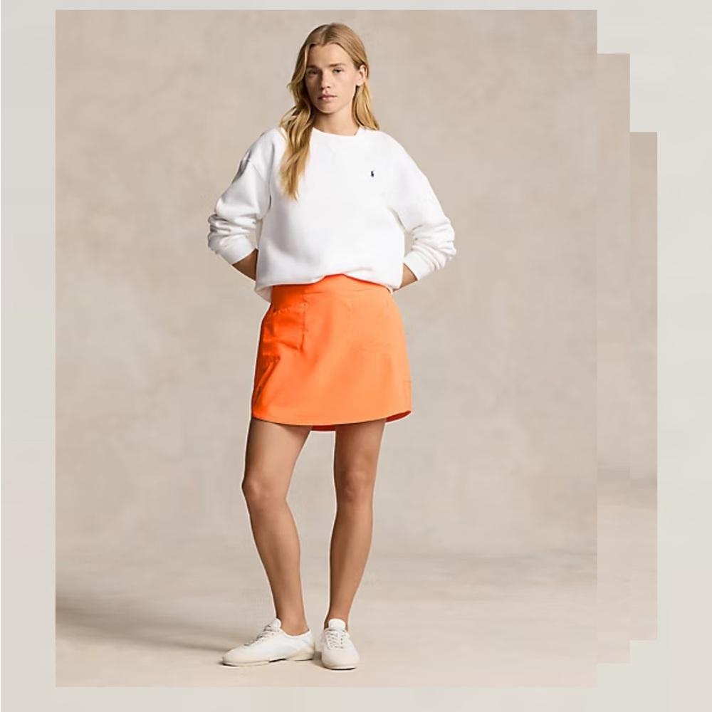 Ralph Lauren 17" Four-Way-Stretch Skort Size Small Orange